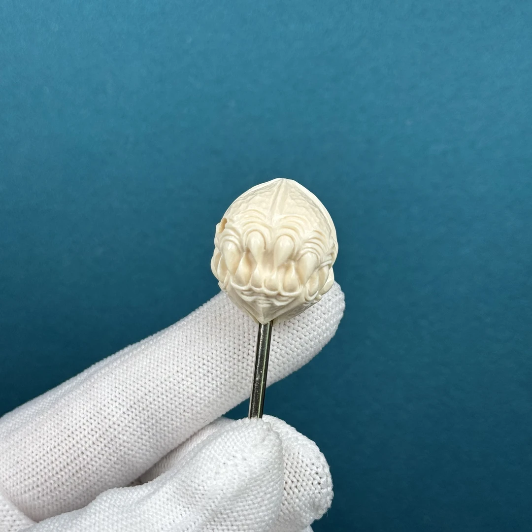 H31-05天然猛犸牙 吞噬橄榄核三通21.5*24.2mm支持复检假一罚十