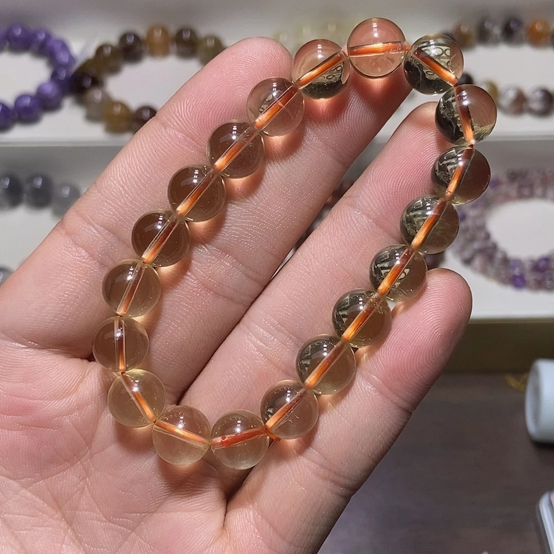 手链未镶嵌水晶巴西黄水晶10.1