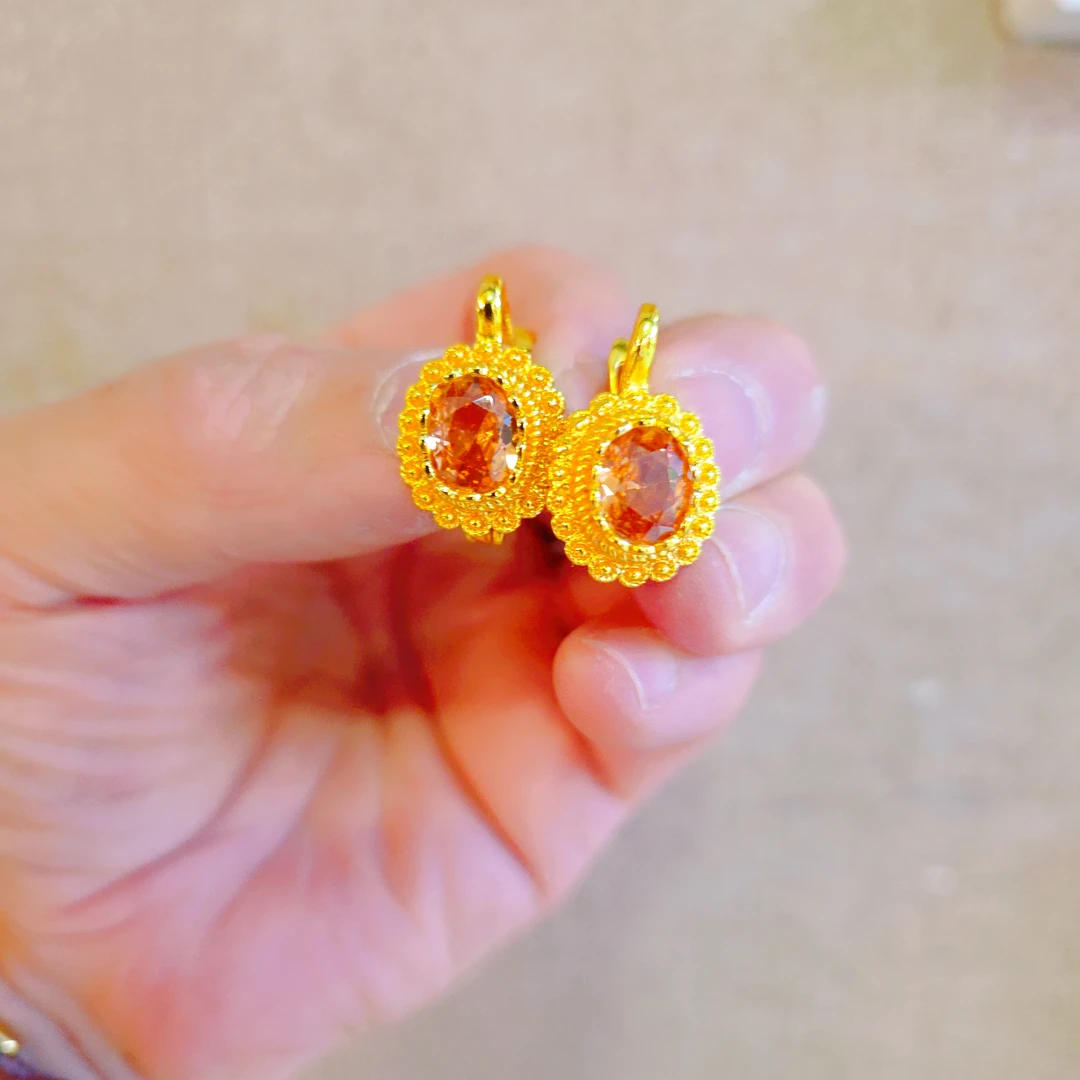 铜合金耳饰 耳环耳饰金色民族风新款百搭个性女款耳饰时