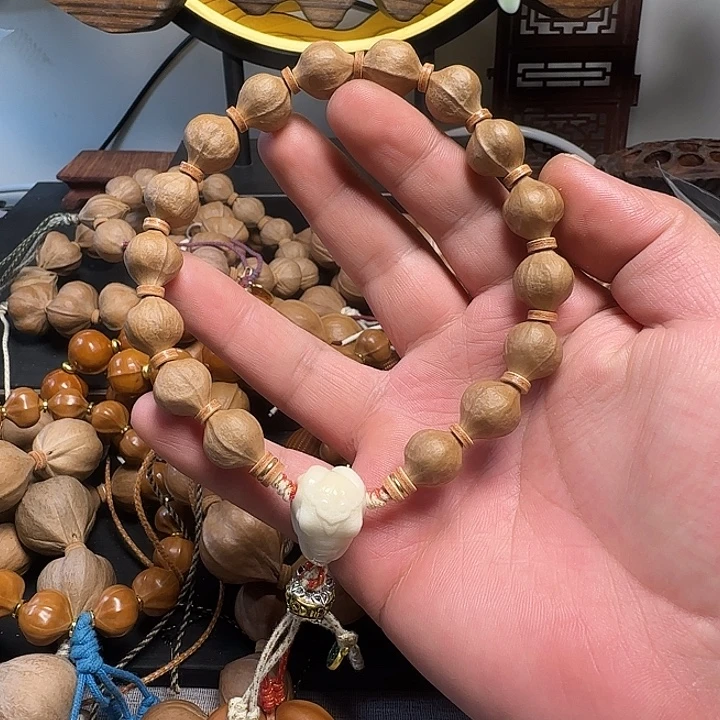 劲***道橄榄核手串/手链蜜桃纯