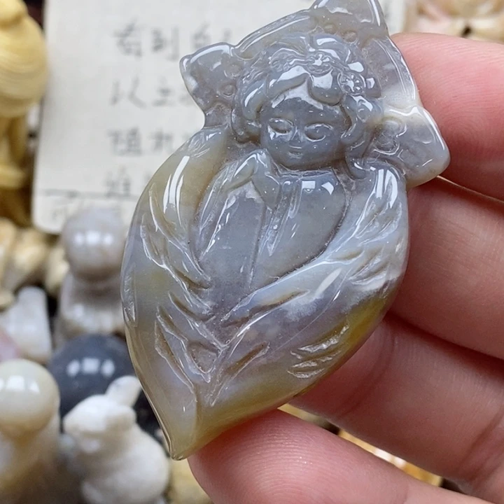 颈饰未镶嵌硅化珊瑚（珊瑚玉）黄*兰