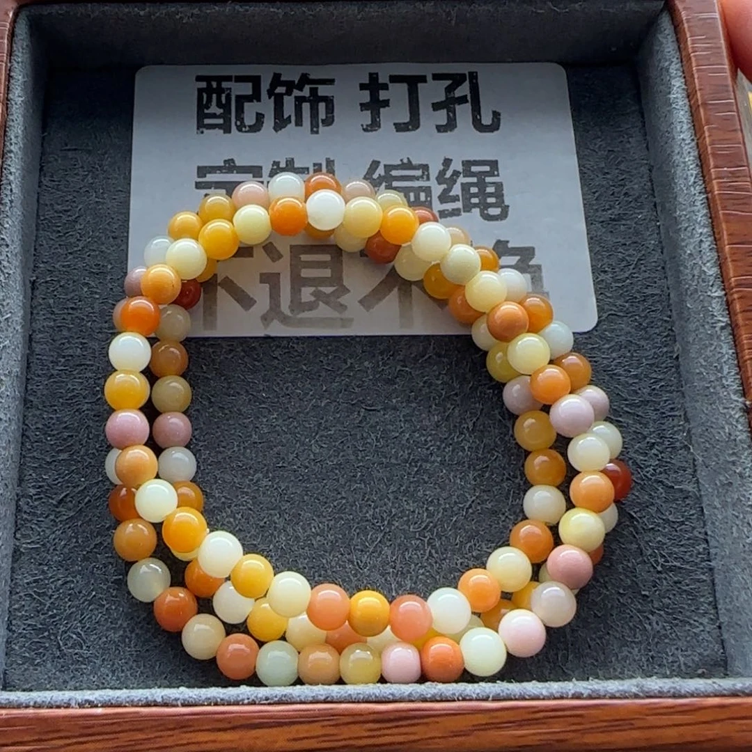 石英质玉（缅黄）手串未镶嵌