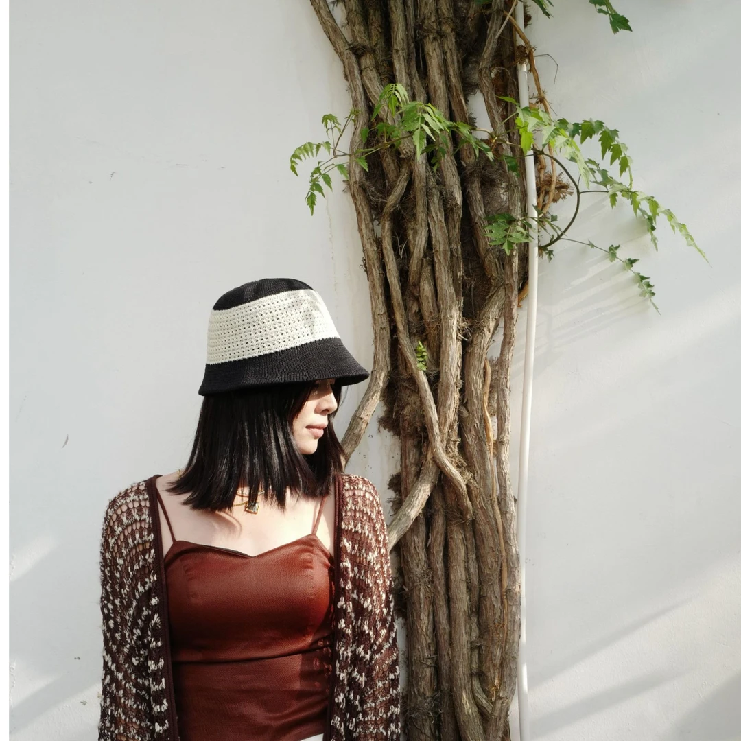 以类设计师品牌CHIC GALAXY夏日度假防晒时尚百搭品质感帽子45550