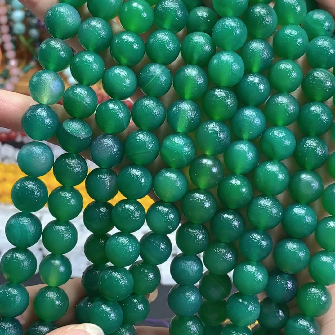 未镶嵌玛瑙/玉髓珠宝半成品橘皮玛瑙一条卡12mm