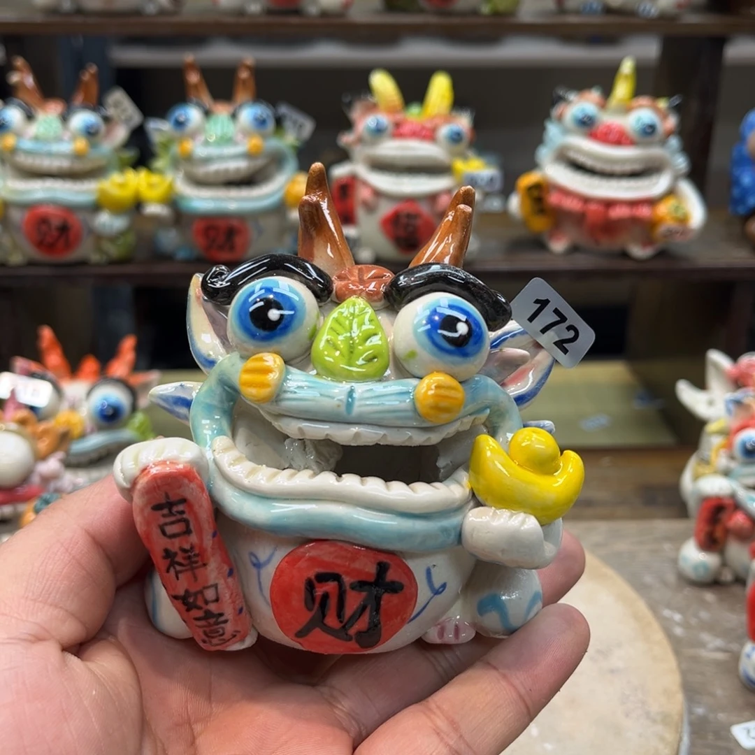 摆件纯手工抽象陶瓷摆件172