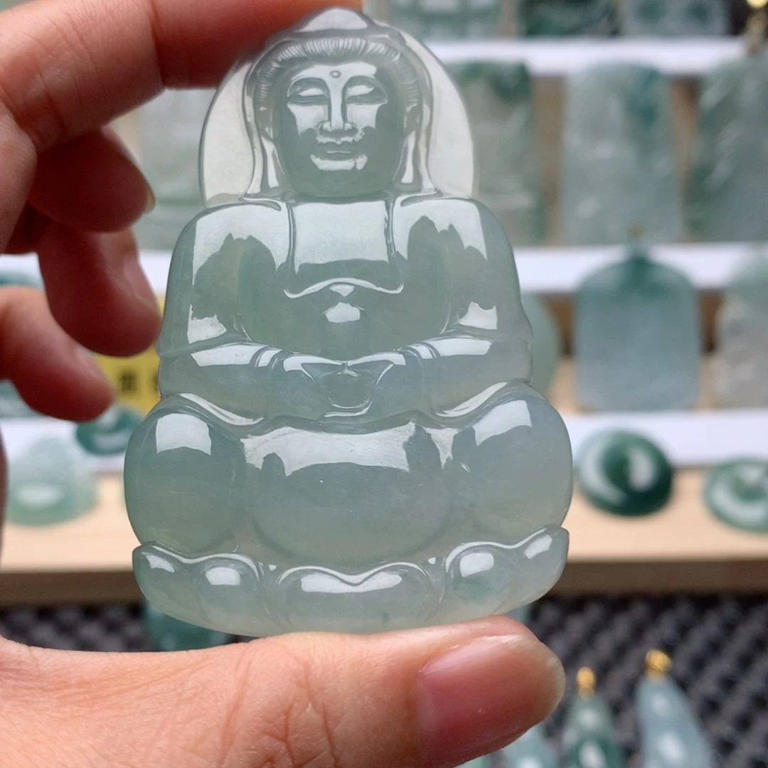 剑***客翡翠未镶嵌项链观音