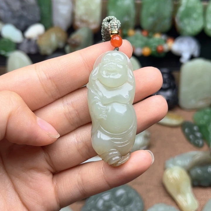 和田玉未镶嵌挂件想****来