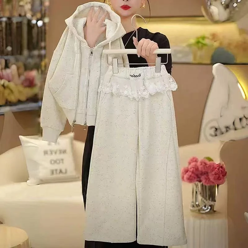 【泡泡说】女童开春套装2025新款女大童洋气时髦卫衣两件套