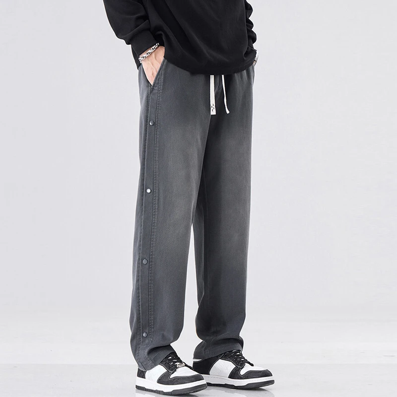 春秋新款青少年初高中学生男孩直筒宽松休闲潮流时尚卫裤