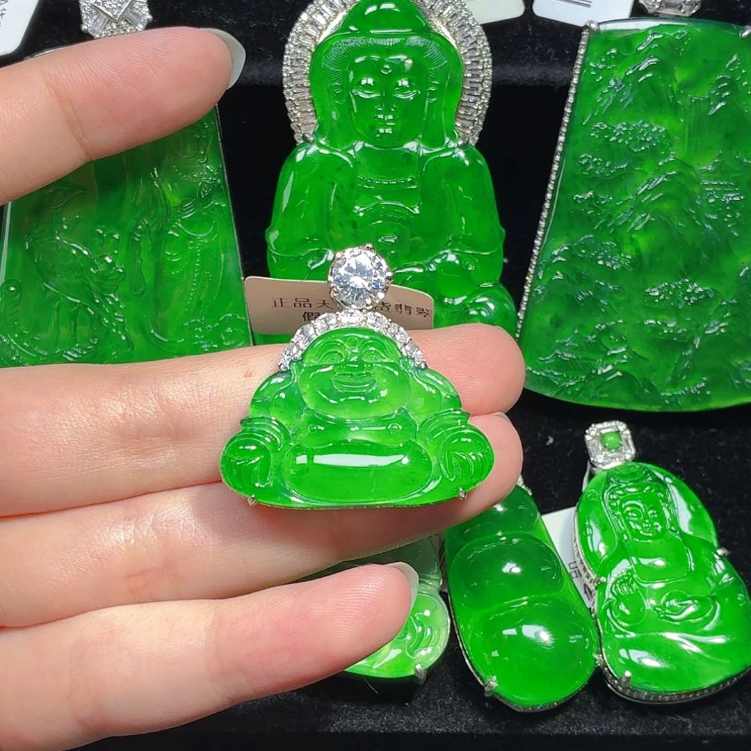翡翠未镶嵌颈饰天然A货翡翠