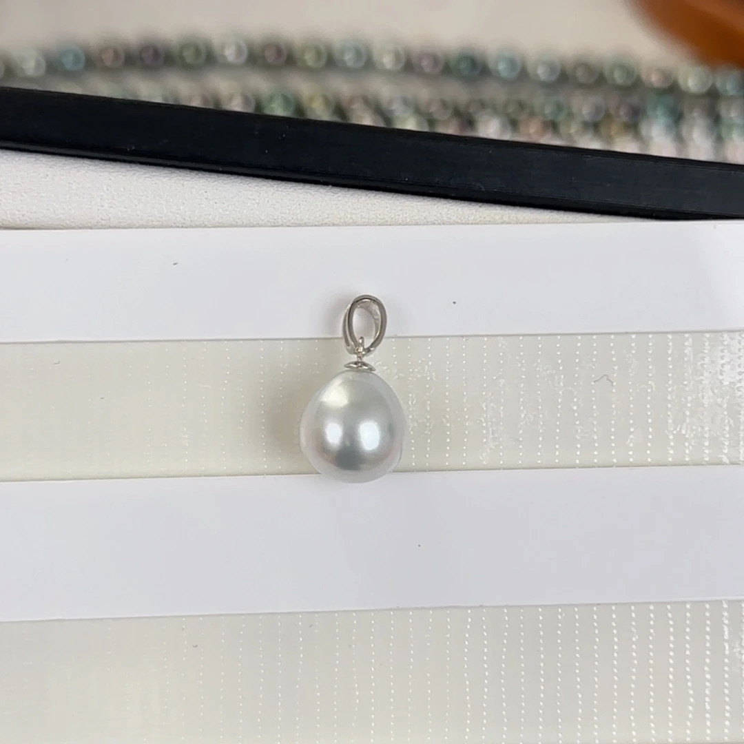 海水珍珠颈饰未镶嵌澳白吊坠10-11mm可定制爱