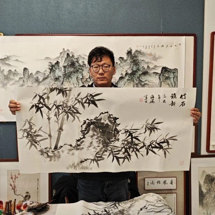 国画贾海瑞老师现场定制