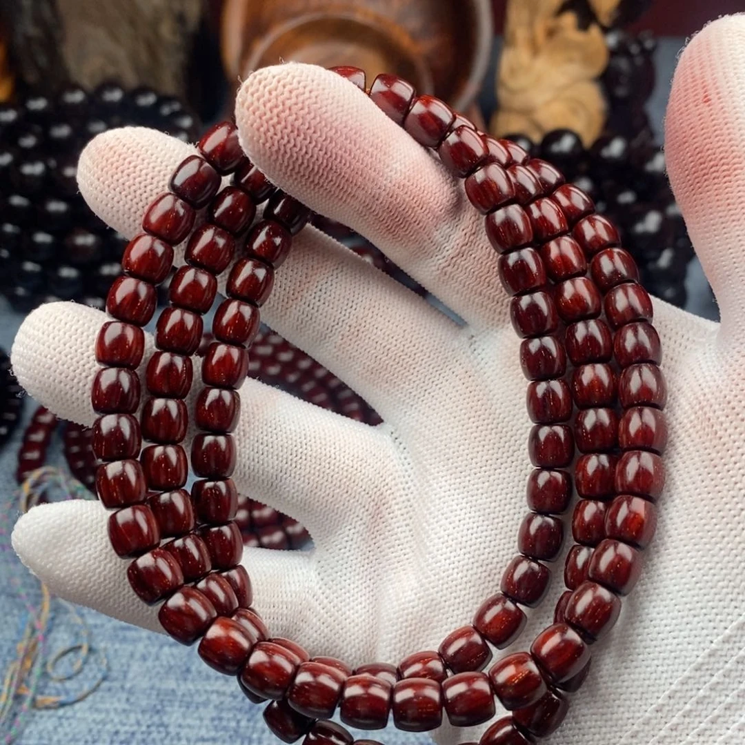 或***于檀香紫檀（小叶紫檀）手串/手链7、7直切108