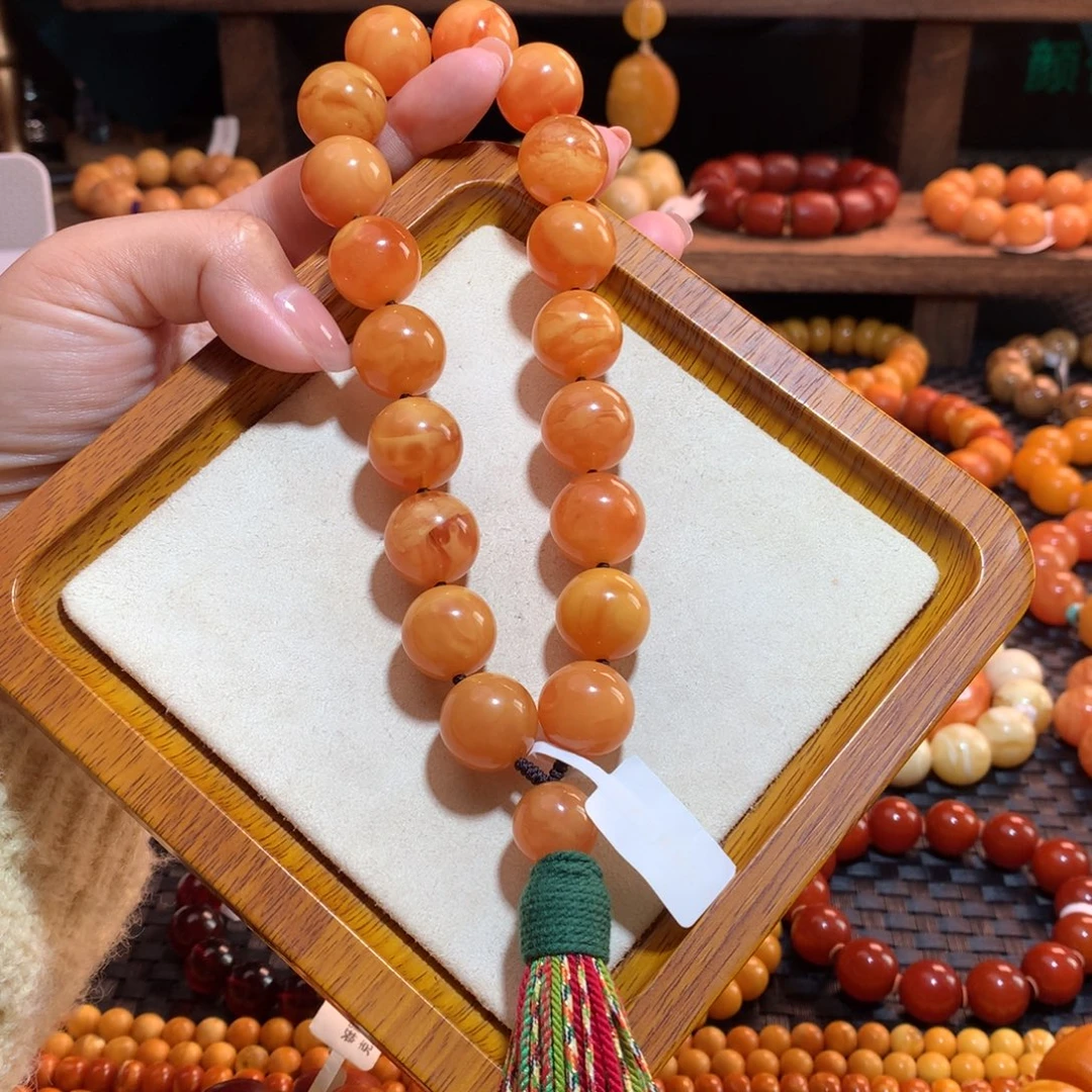 蜜蜡未镶嵌手串蜜蜡手串