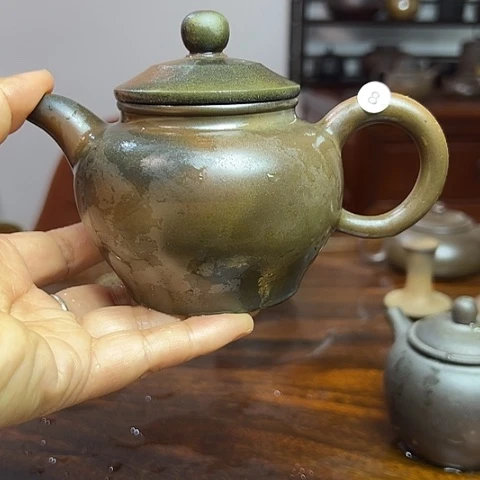 戬谷龙窑柴烧茶壶8
