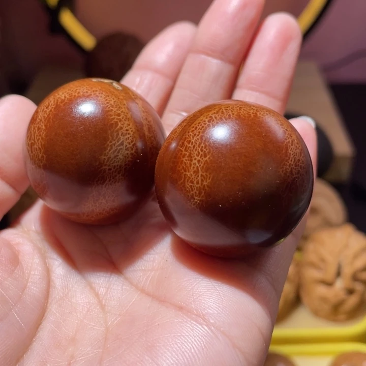 桃核把件橄榄核光珠手球