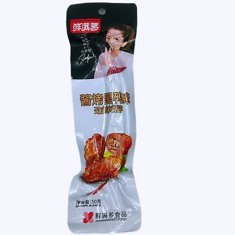 鲜满多黑鸭味蜜汁劲辣大烤脖50g休闲零食