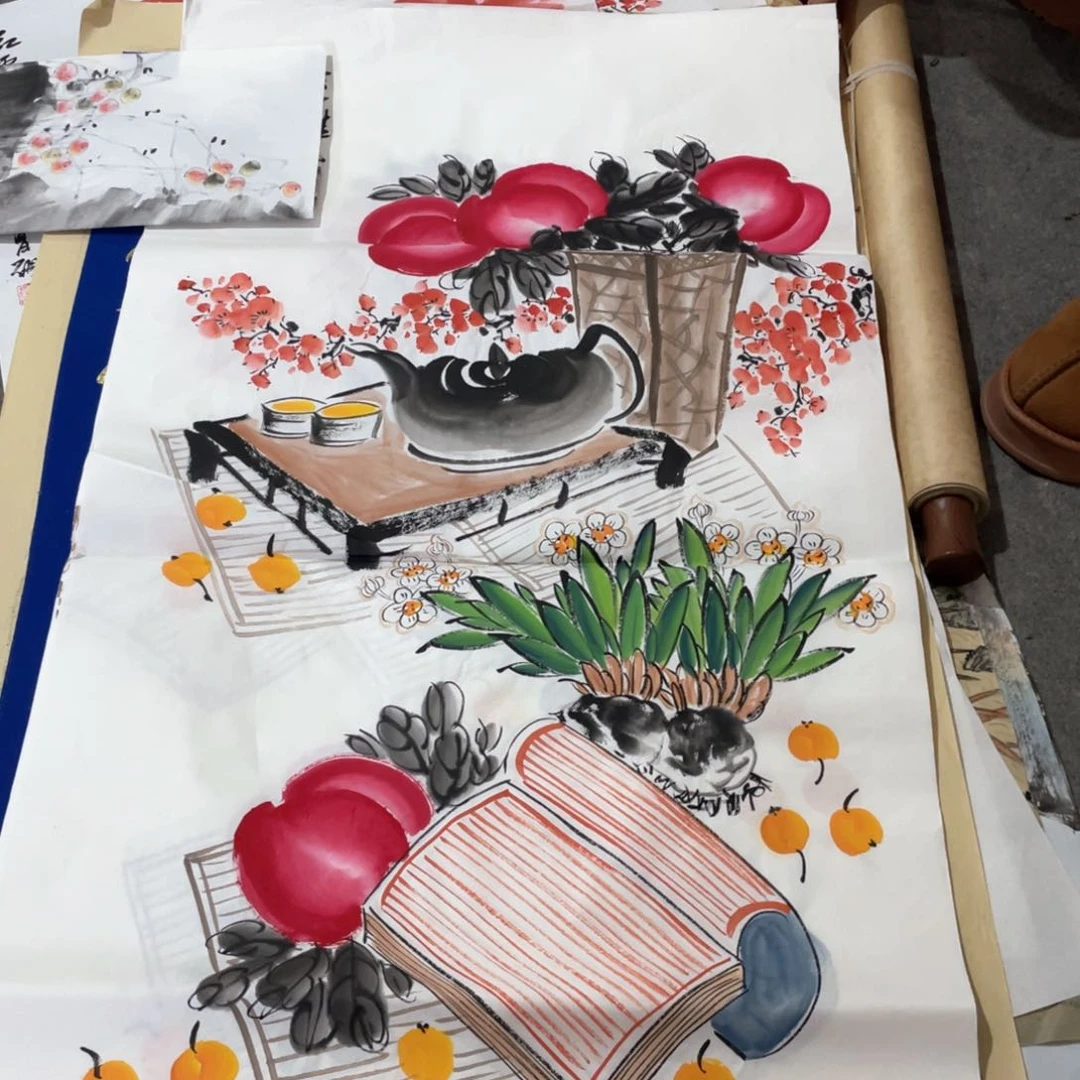 国画国画作品画心一张