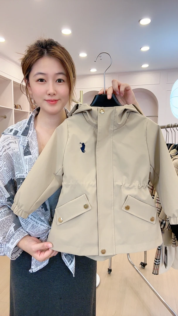 【潮童集合店】88520儿童春秋时尚洋气中长款秋季女童风衣两件套