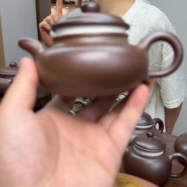 茶壶紫砂童*底槽清兰言仿古壶200CC