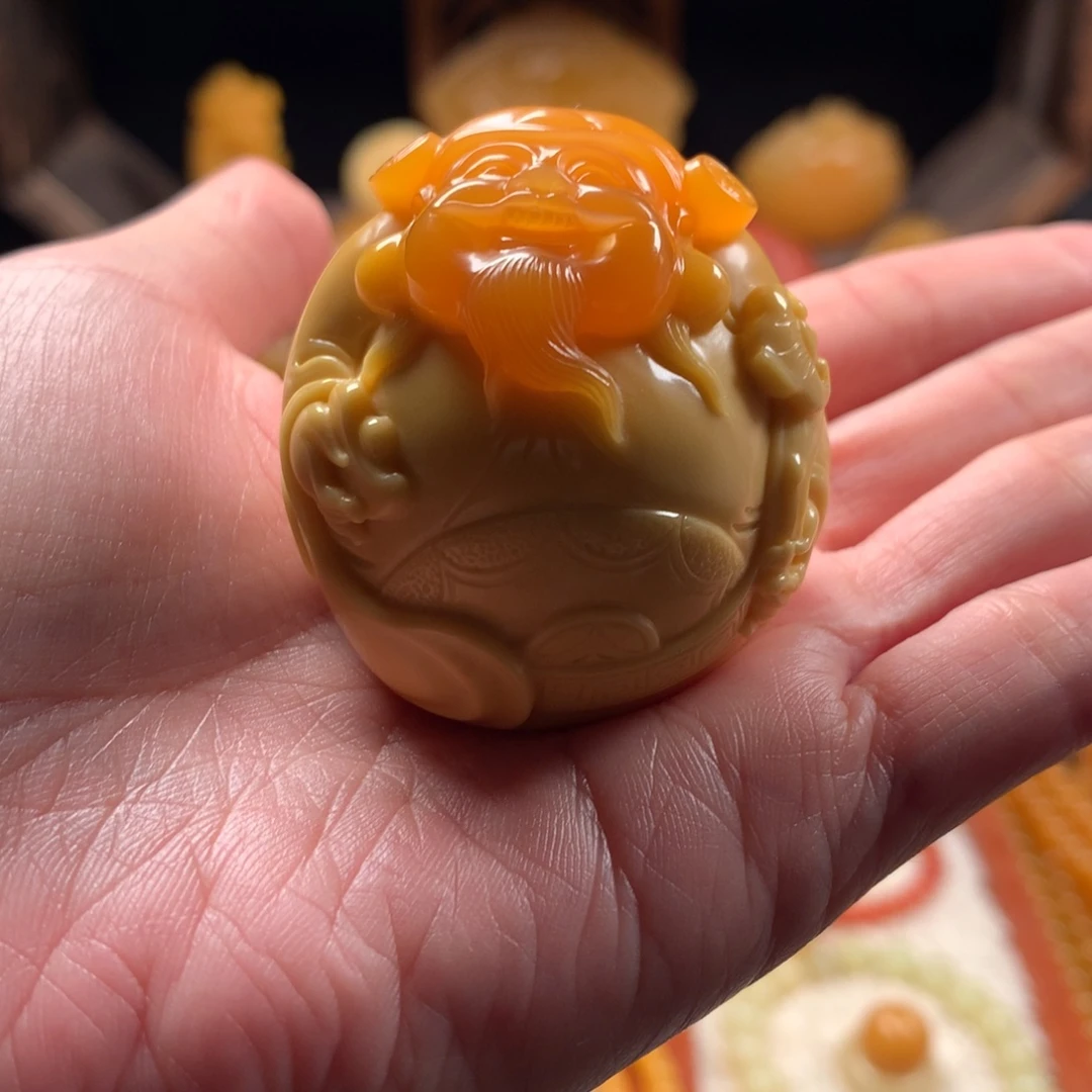 观***山石英质玉（缅黄）未镶嵌配饰