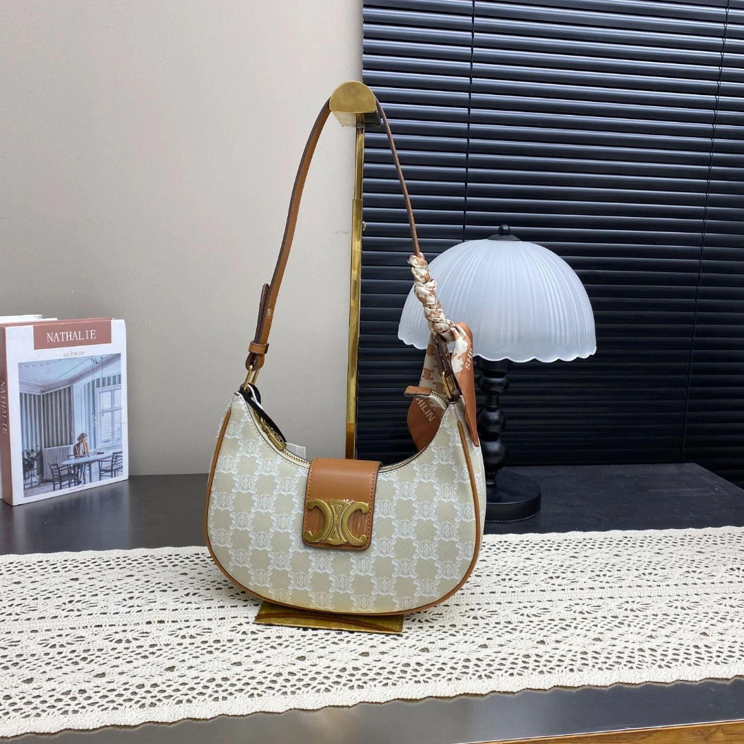 2025春夏新款浅色老花潮流腋下百搭复古女包（25*8*14cm） 601