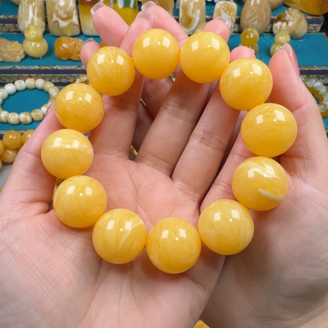 琥珀未镶嵌手链同料