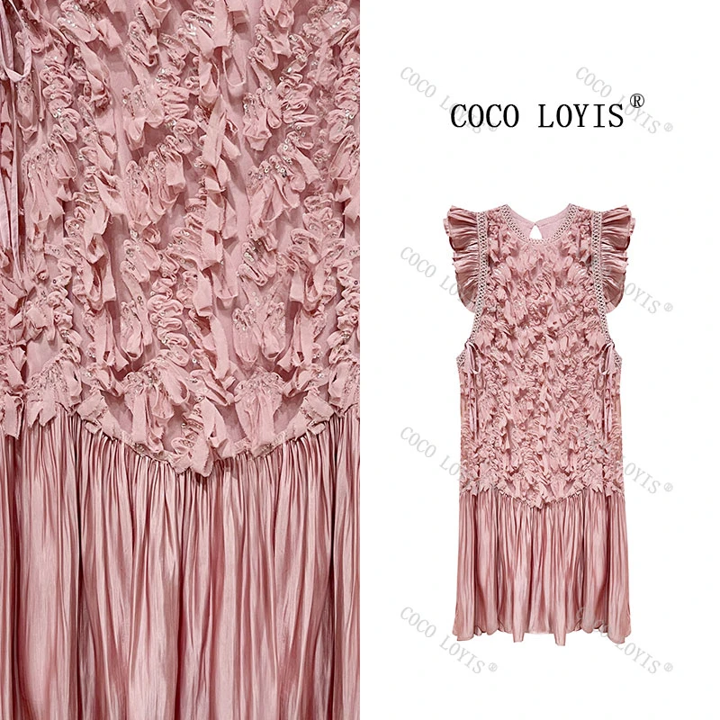 蕾丝碎花显瘦气质时尚收腰泡泡袖甜美轻奢夏季法式2504064