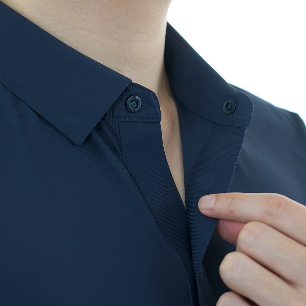 【QQ STUDIO】磁吸扣Polo凉感速干商务休闲男士简约翻领弹力