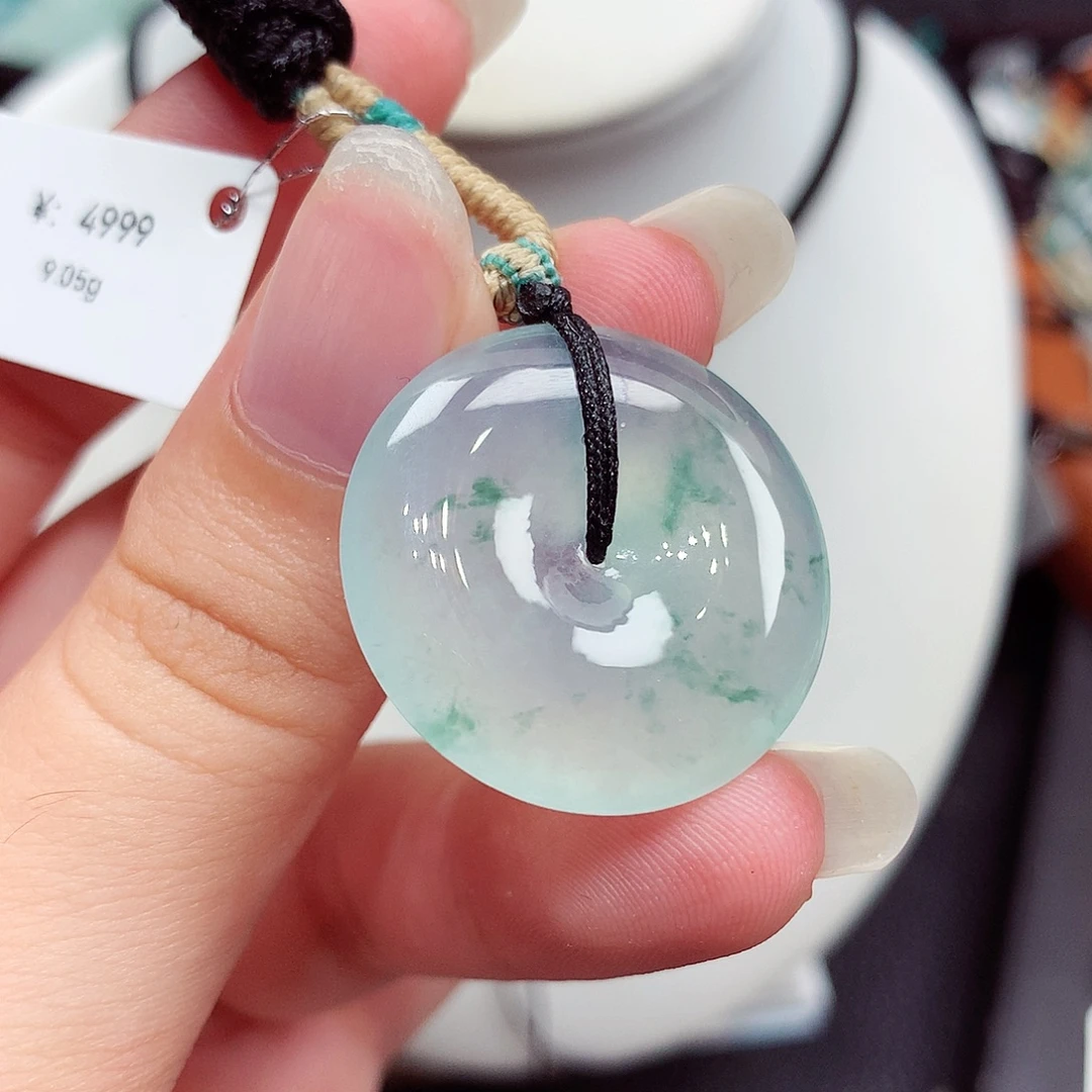 翡翠未镶嵌颈饰翡翠54，25.7/5.4