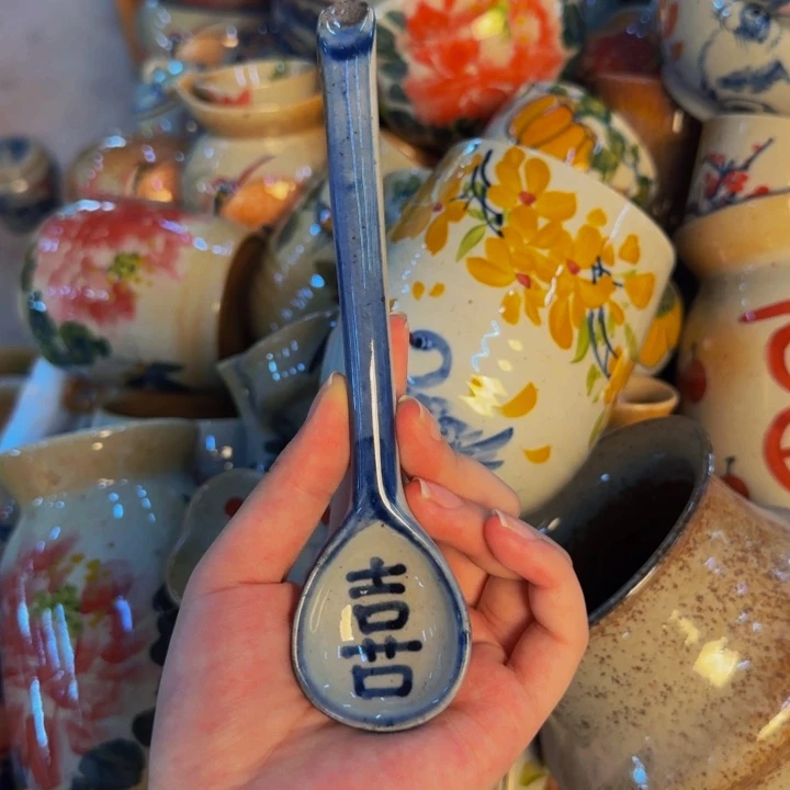 瓷片手工手绘陶瓷细微不一样