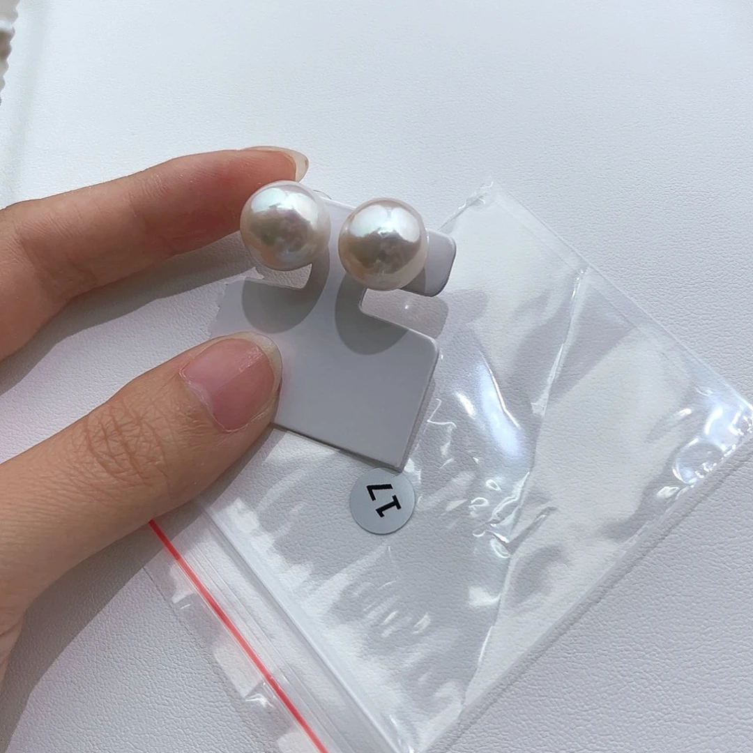 银S925镶嵌淡水珍珠耳饰