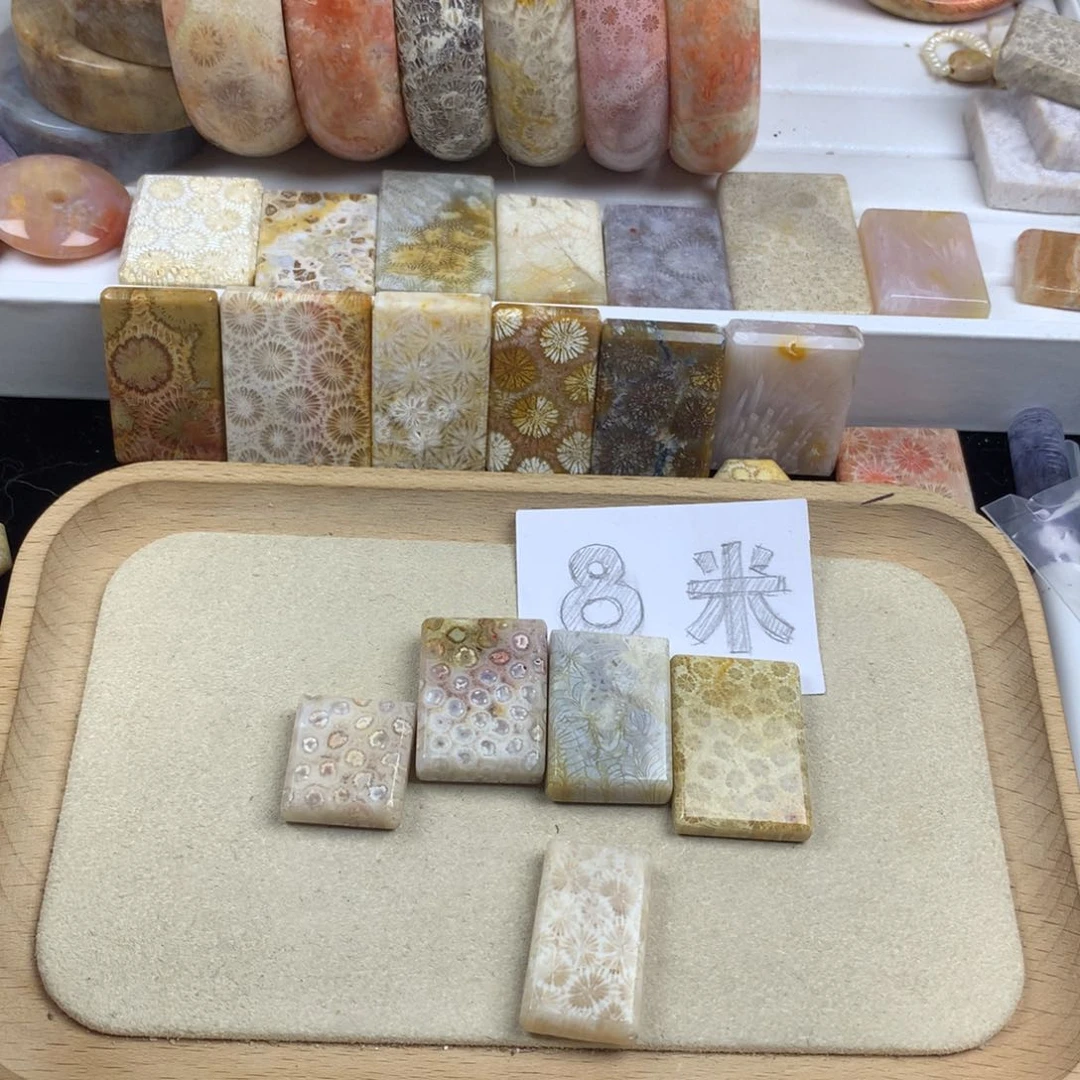 A***e硅化珊瑚（珊瑚玉）未镶嵌颈饰
