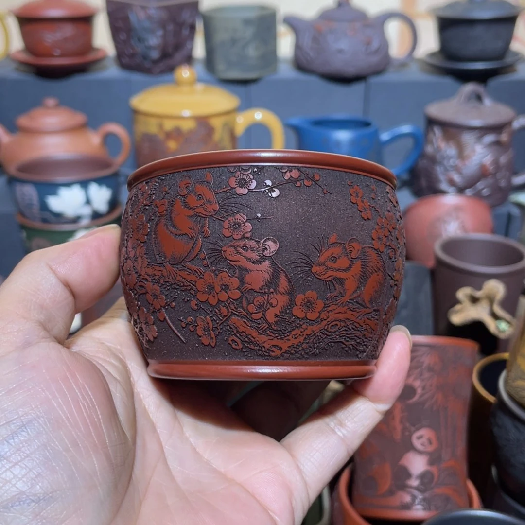 原矿紫砂手工主人杯