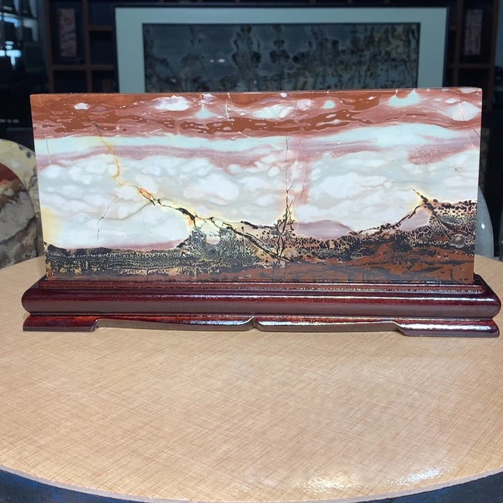 ，广西国画石摆件，收藏观赏