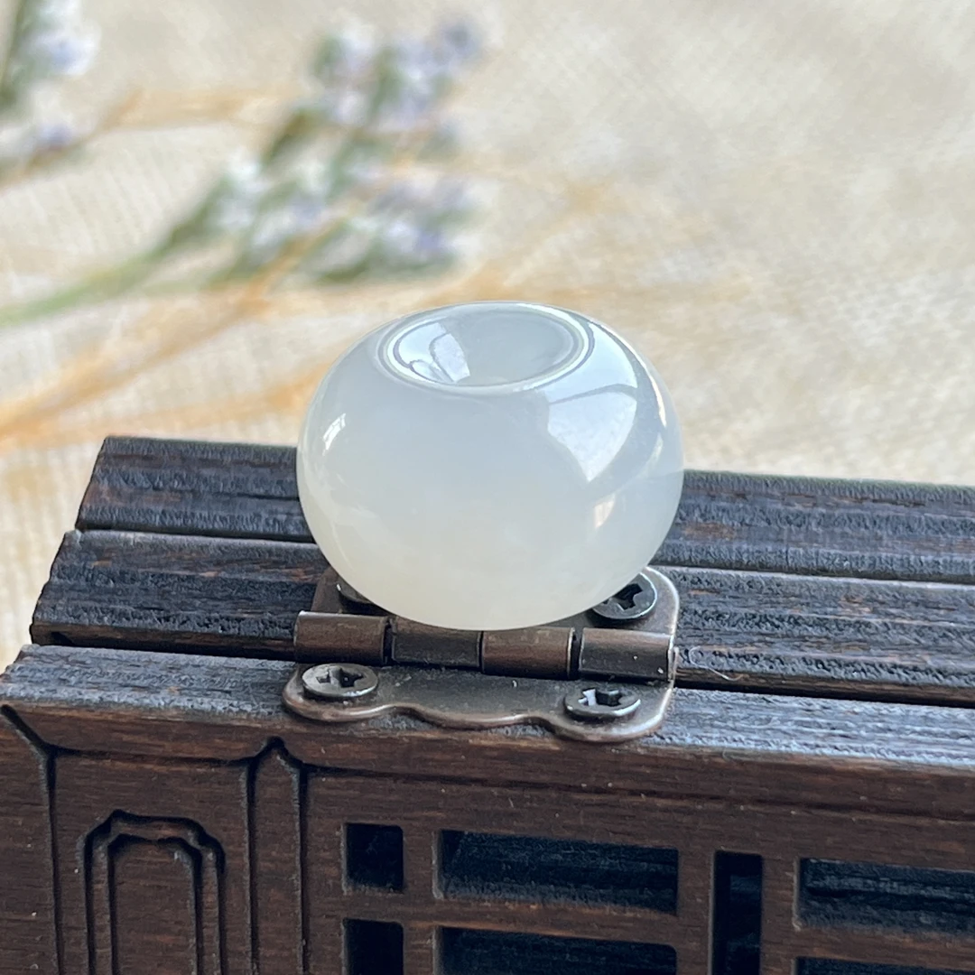 16.5×10.8茶色苹果珠吊坠天然缅甸A货翡翠平安扣男女款面包扣肥扣