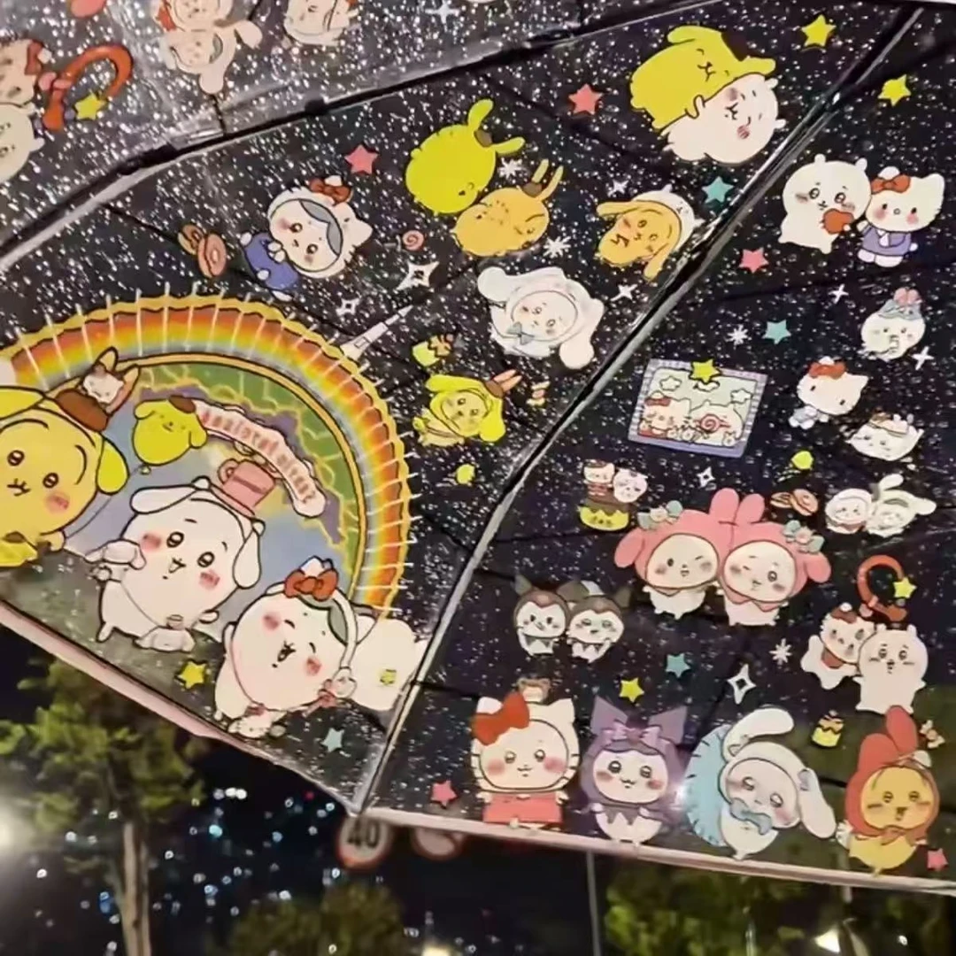 chiikawa雨伞透明日系可爱卡通学生折叠成人女儿童吉伊卡哇全自动