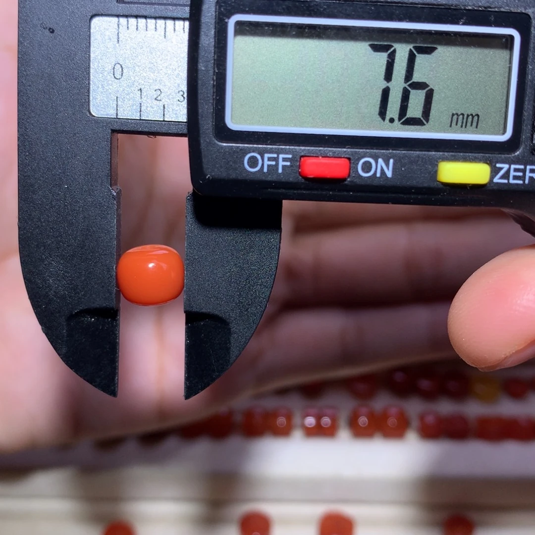 游***声南红玛瑙未镶嵌柿子老型7.6×6.6