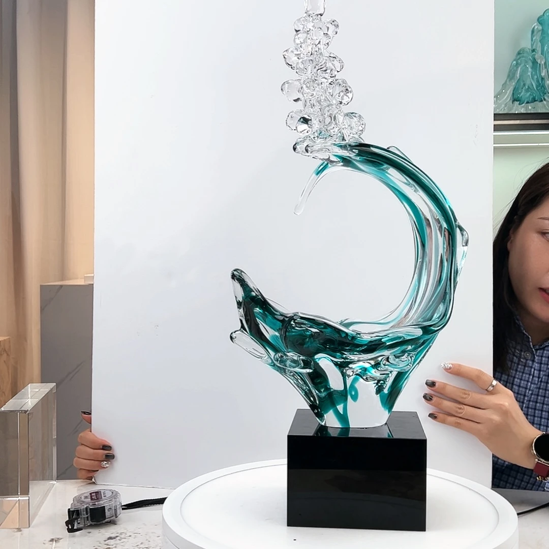 茶盏琉璃水晶摆件