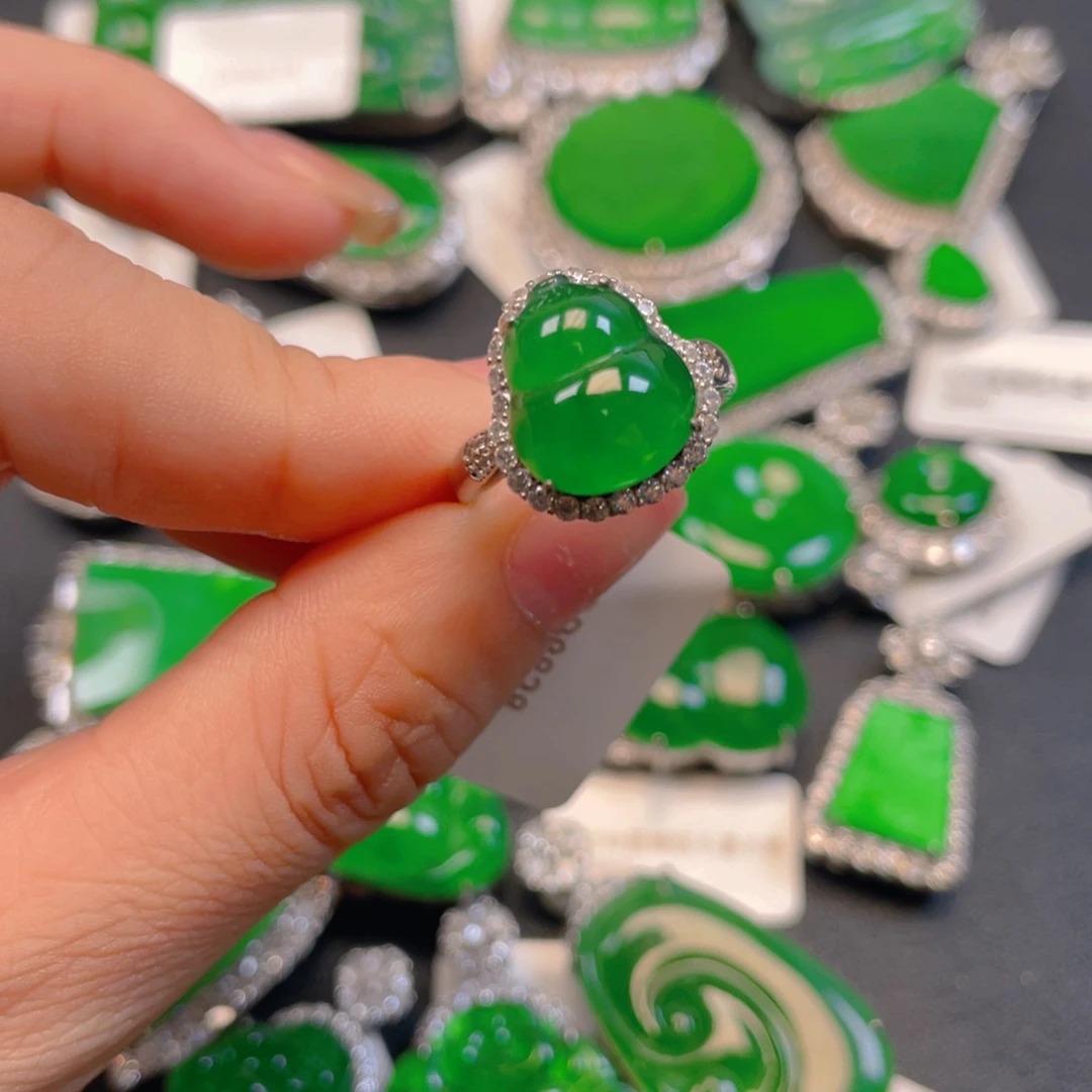 翡翠银S925镶嵌吊坠(不含链)