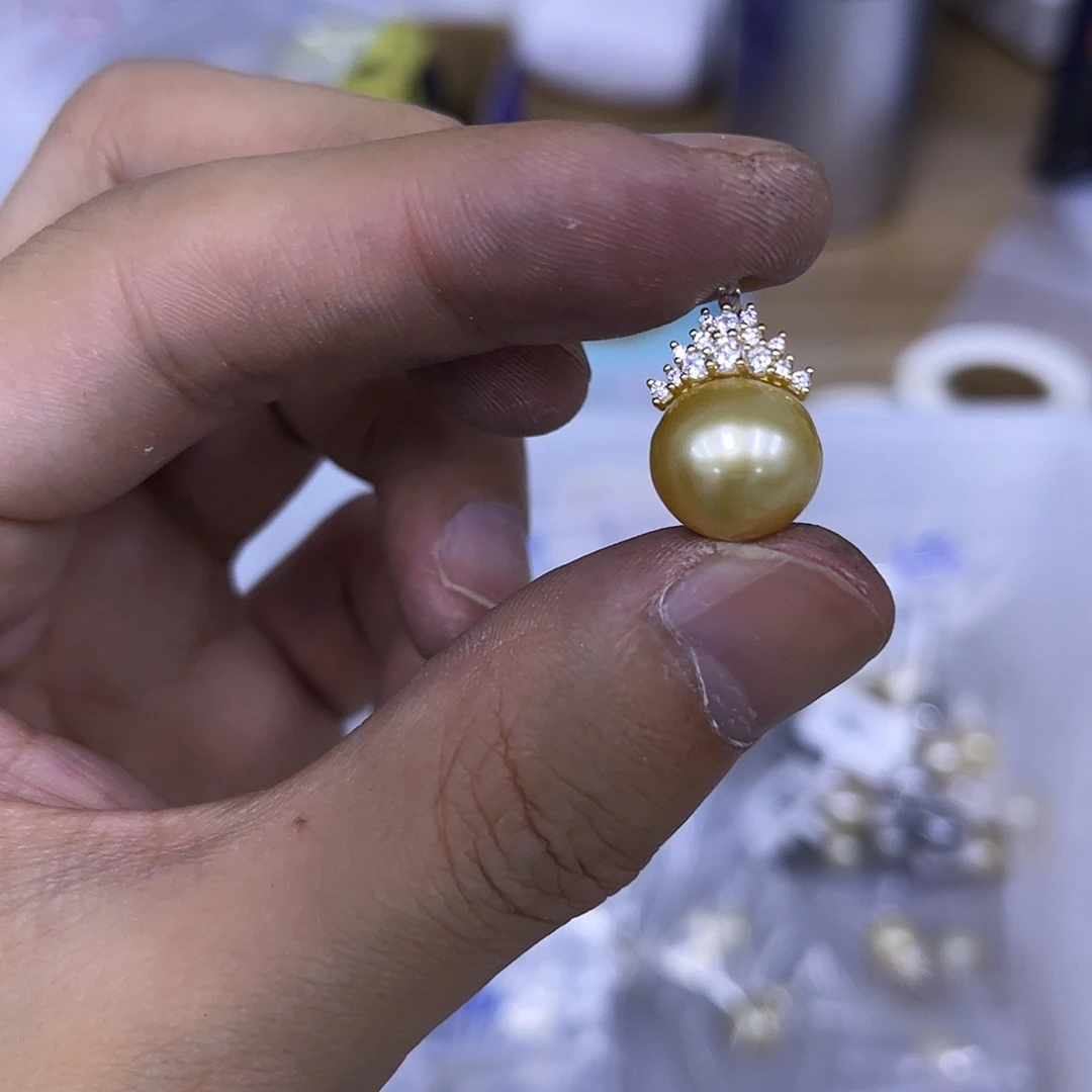 颈饰银S925镶嵌海水珍珠