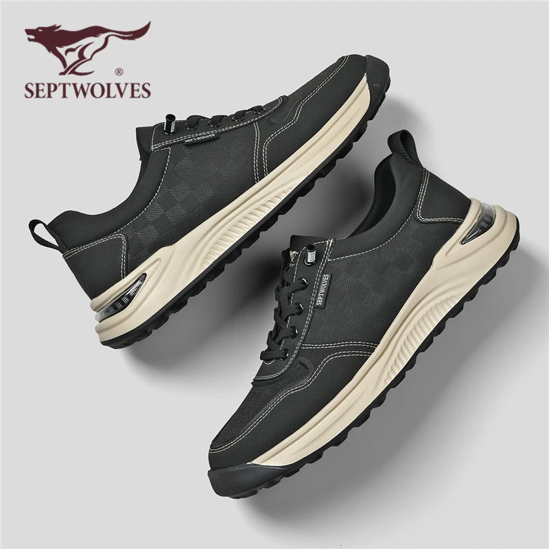 七匹狼男鞋秋季透气免系带板鞋2025新款轻薄防滑一脚蹬休闲运动鞋