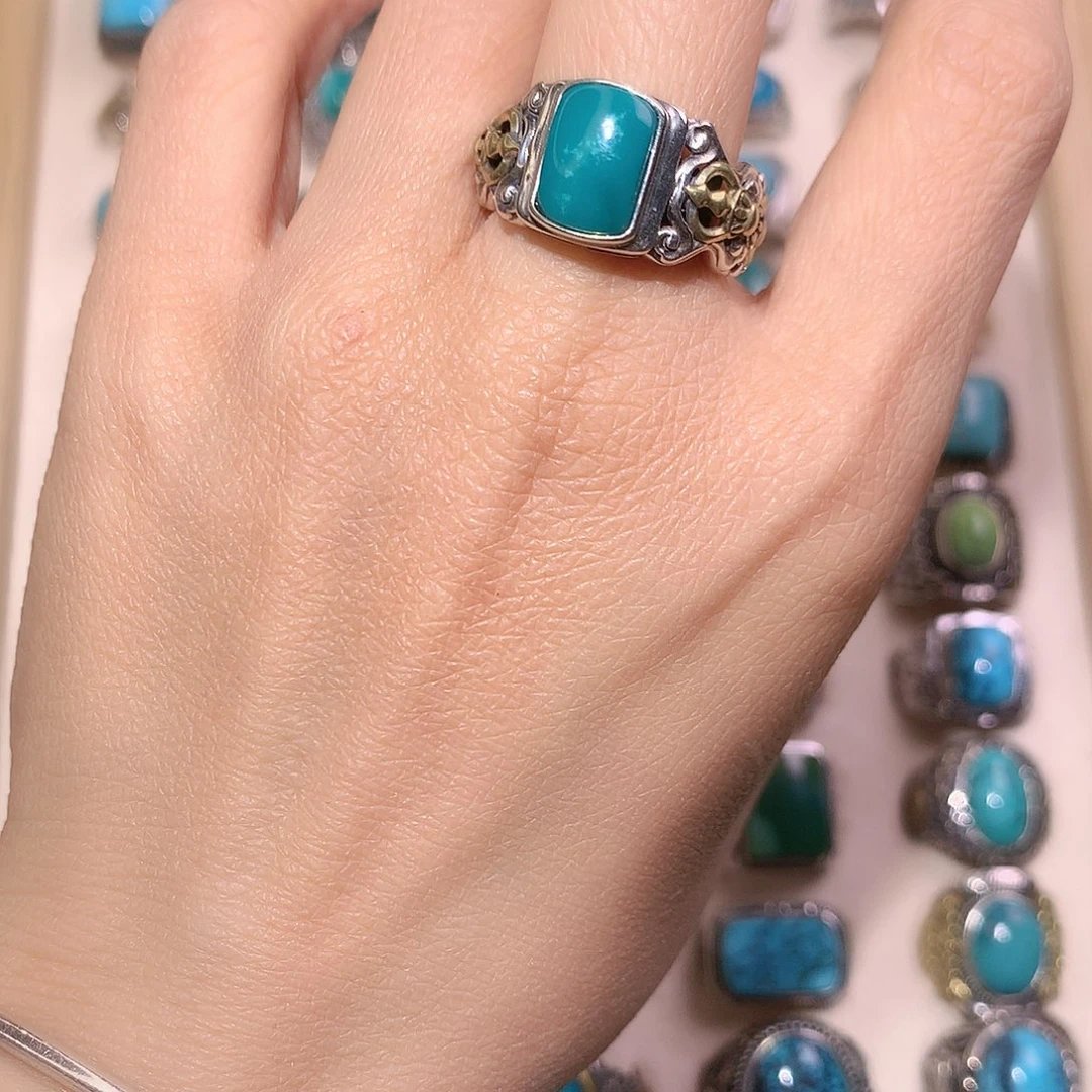 绿松石银S925镶嵌颈饰