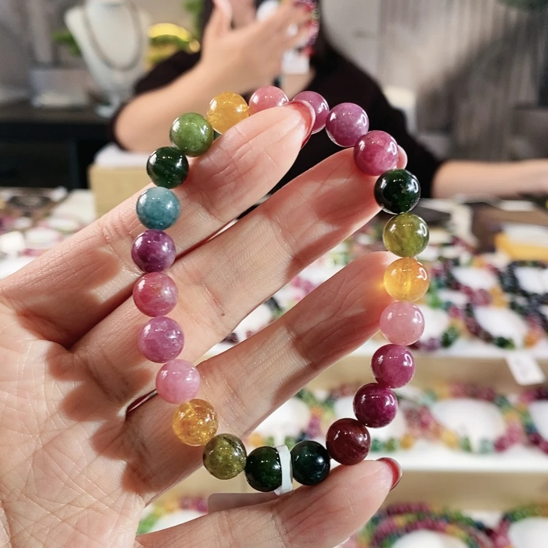 碧玺手串未镶嵌G2412单圈颜色微差