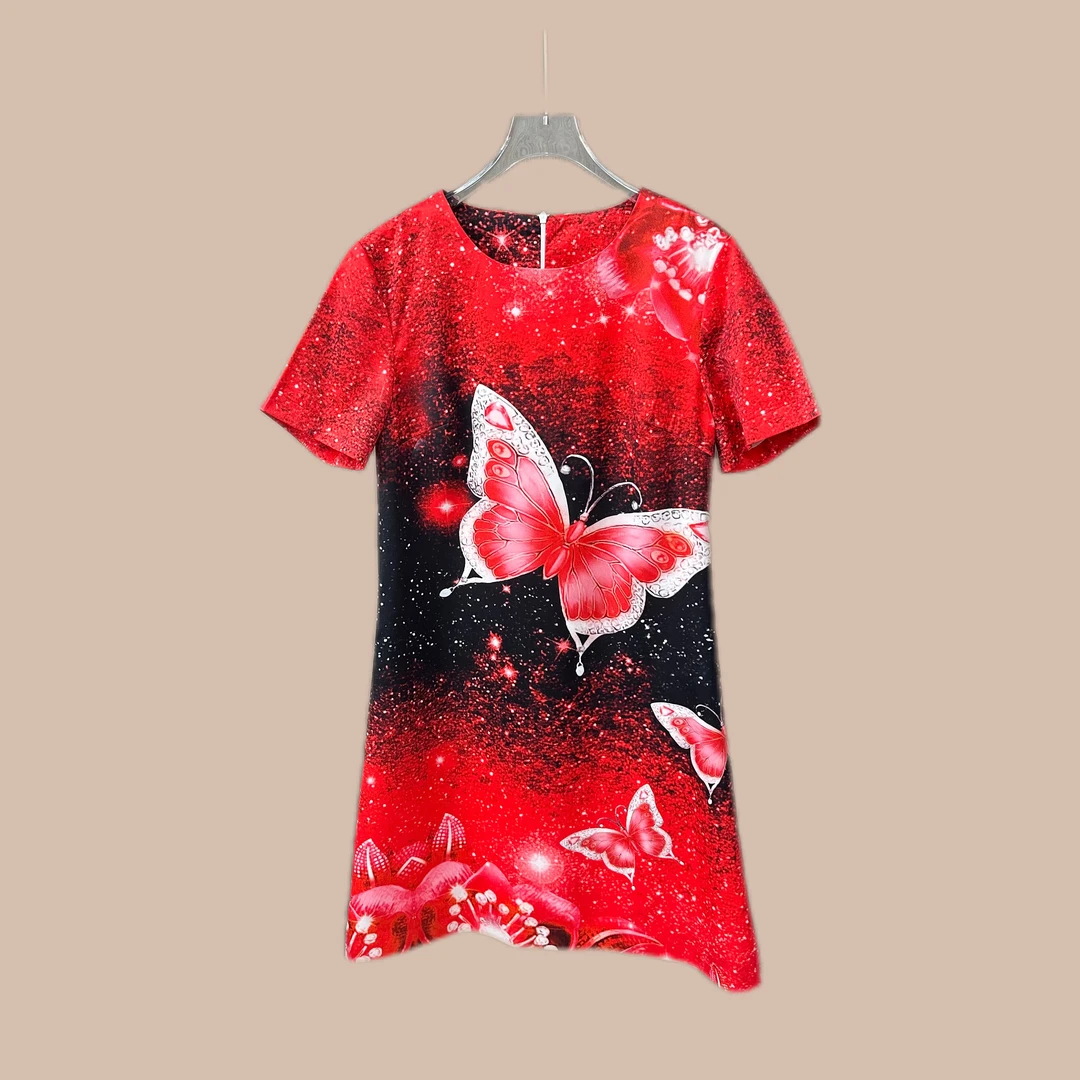 2025新款撞色系A字板款式圆领连衣裙设计师上衣（W-046）