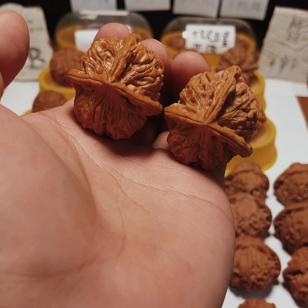 吊坠文玩核桃40全品玉玺丁三棱。8