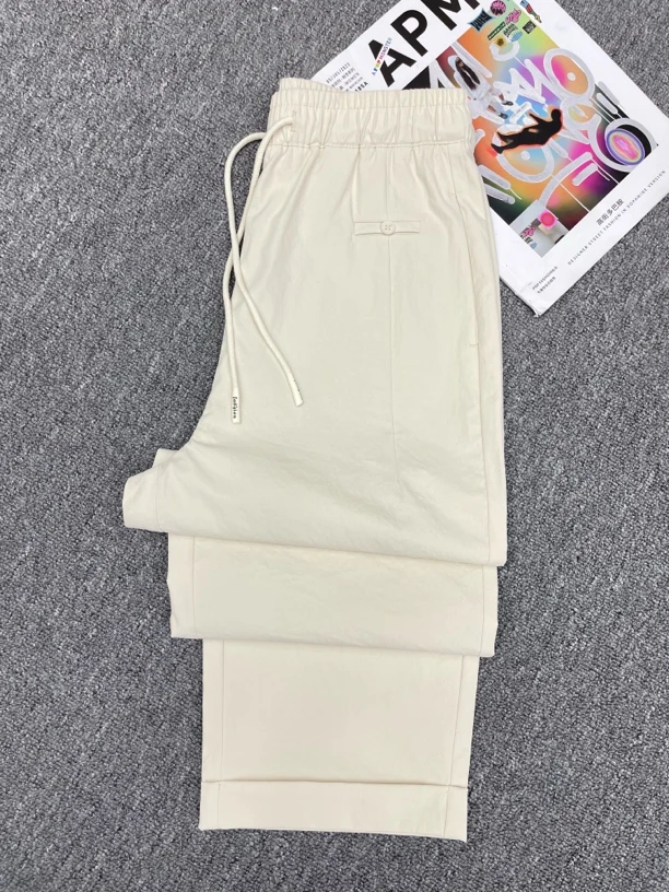 [浩彤]  2610夏季新款松紧腰时尚显瘦九分裤小脚哈伦裤萝卜裤