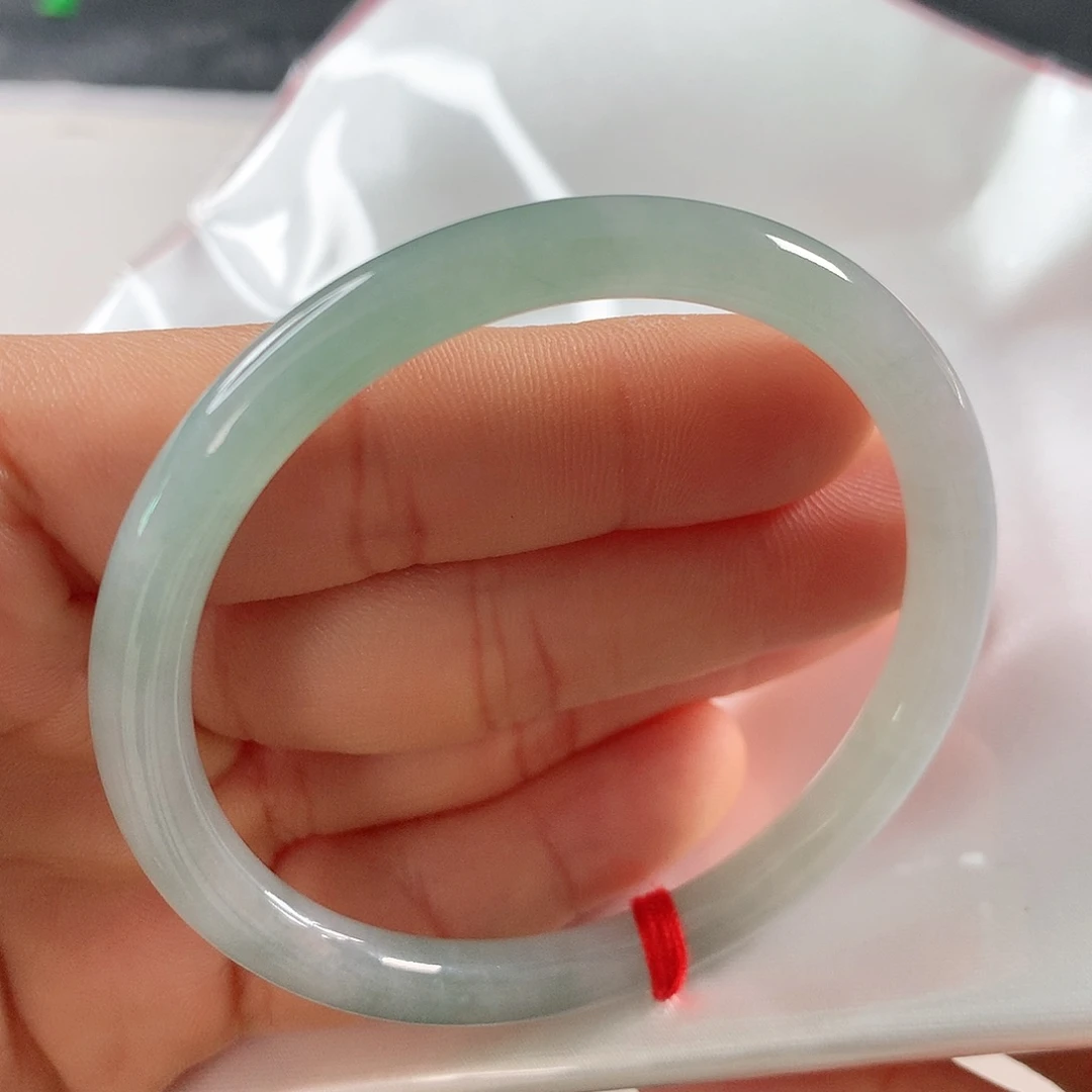 翡翠手镯未镶嵌 圆条①②①