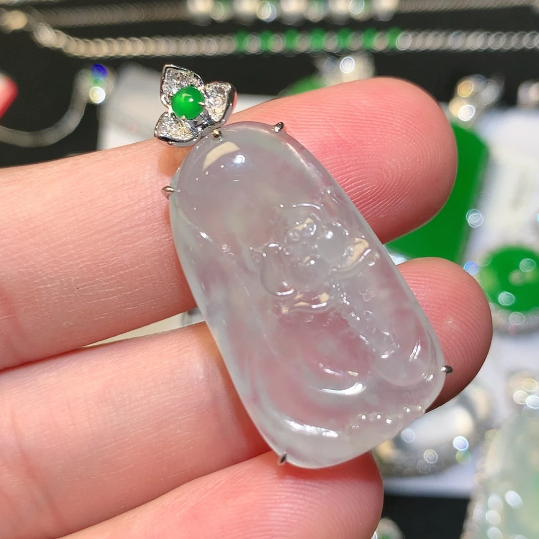 【闪购商品】翡翠18K金镶嵌颈饰