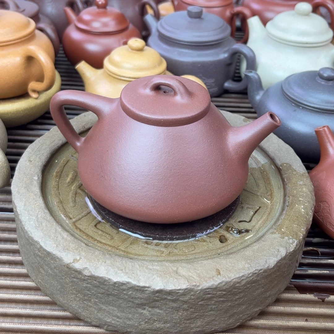 茶壶紫砂子冶石瓢200 微瑕
